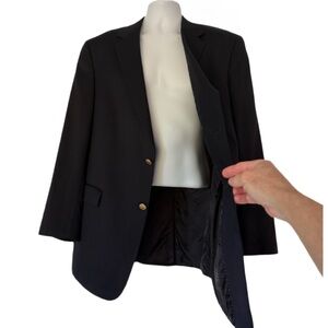 Hart Schaffner Marx Gold Label Men’s Navy Blazer Sport Coat 43R USA Made